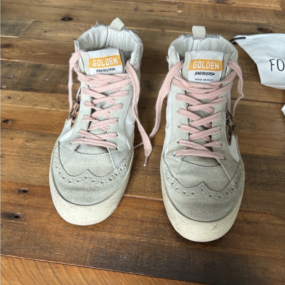 Golden Goose Gray and Pink Mid-Star/Midstar